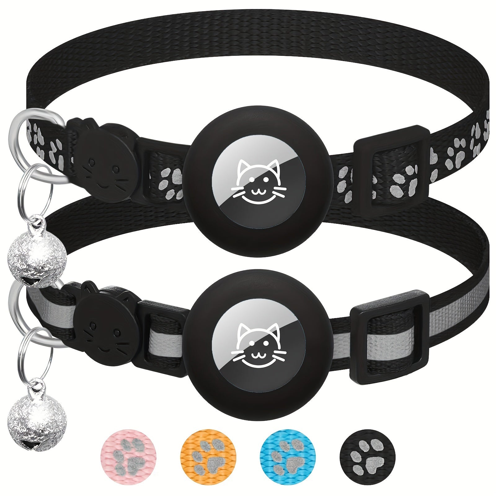 2 Pack Cat Collar With Bell Breakaway Reflective Kitten Collar