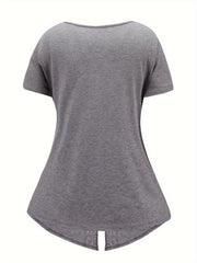 Solid Round Neck Cami Top & Tee Set