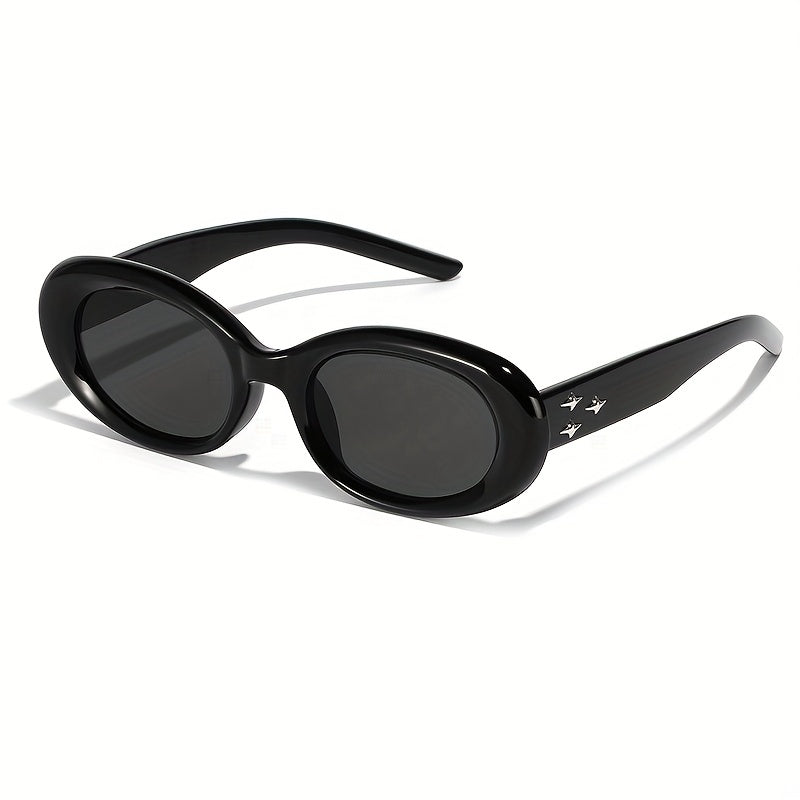 Y2K Oval Sunglasses Star Charm Anti Glare UV400