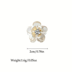 Mini Rhinestone Hair Clips Small Flower Claw Clips Hair Accessories For Girls