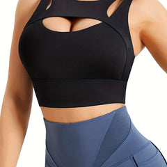 Wireless Sports Bra Cut Out Running Workout Bra Lingerie
