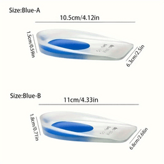 2pcs Soft Silicone Gel Heel Pad Insoles Pain Relief Foot Cushion