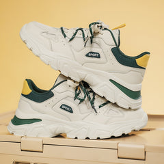 Men's Chunky Knit Shoes Lace Up Soft Sole Sneakers
