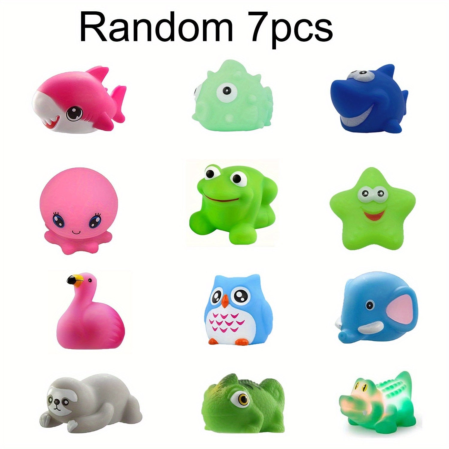 Light Up Bath Toys Set Colorful Educational Play Toys for Kids Perfect Gift