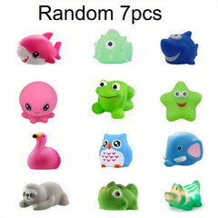 Light Up Bath Toys Set Colorful Educational Play Toys for Kids Perfect Gift