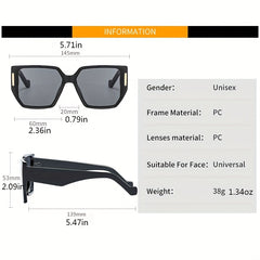 Large Square Sunglasses UV400 Sun Shades Glasses