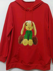 Women's Rabbit Long Sleeve Hoodie With Pocket
