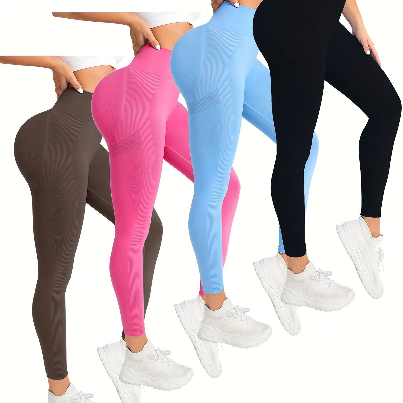 Solid Yoga Pants High Stretch Fitness Leggings Women's Activewear