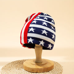 Independence Unisex Beanie Cap Flag Jacquard Hip Hop Knit Hat Patriotic