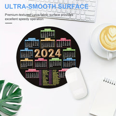 Round Mouse Pad Calendar Design for Women and Girls