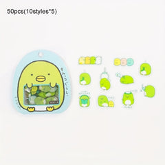 50pcs Plush Rabbit Stickers Cute Cartoon Water Cup Notebook DIY Decorative Stick