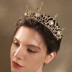 Baroque Wedding Crown Rhinestone Bridal Crowns And Tiaras Crystal Bride Crown