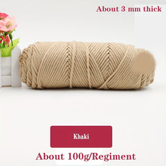 Thick 8-Strand Cotton Thread Ball for Scarf Knitting DIY Medium