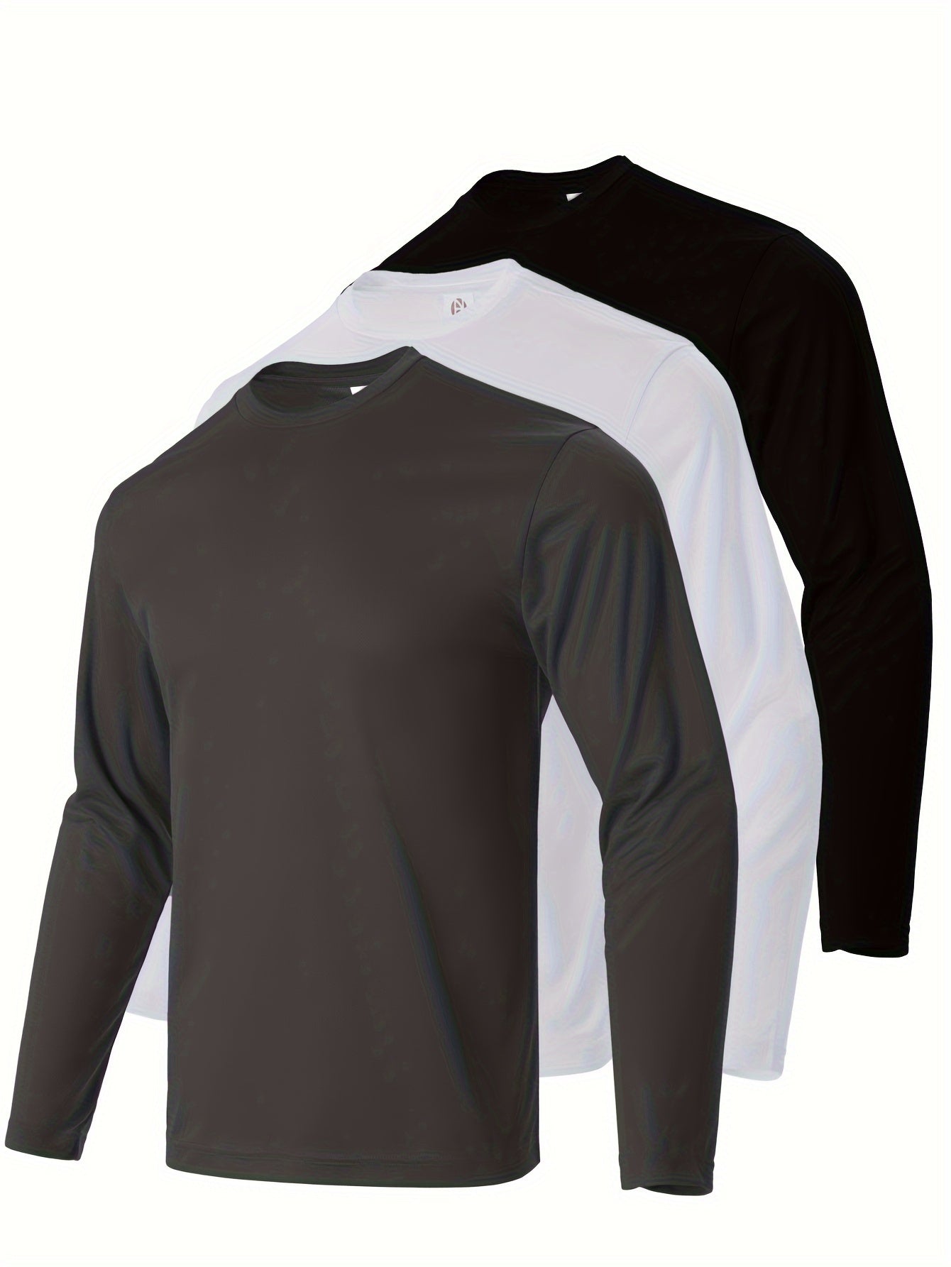 Men's Solid Long Sleeve T-Shirt Quick Dry Moisture Wicking