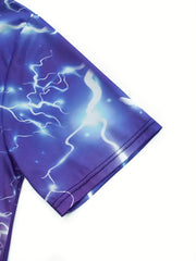 Men's Lightning Graphic T Shirt for Spring & Summer