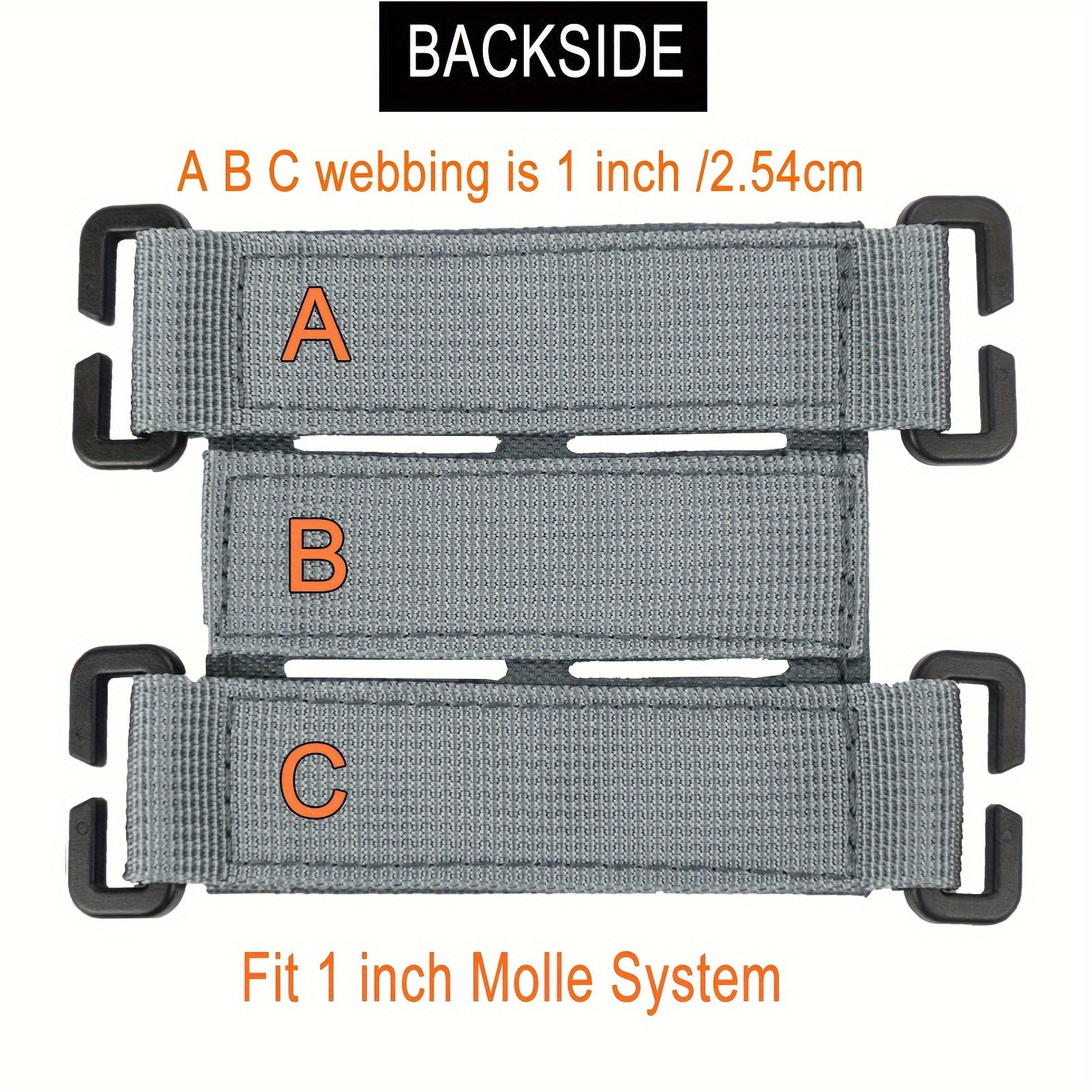 4pcs Molle Patch Panel with American Flag Patch