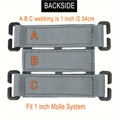 4pcs Molle Patch Panel with American Flag Patch