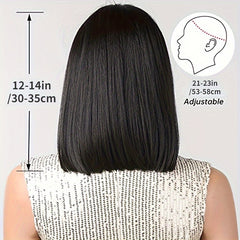 Straight Bob Wigs Afro Rose Net Medium Length Wig Natural Looking Synthetic Wigs