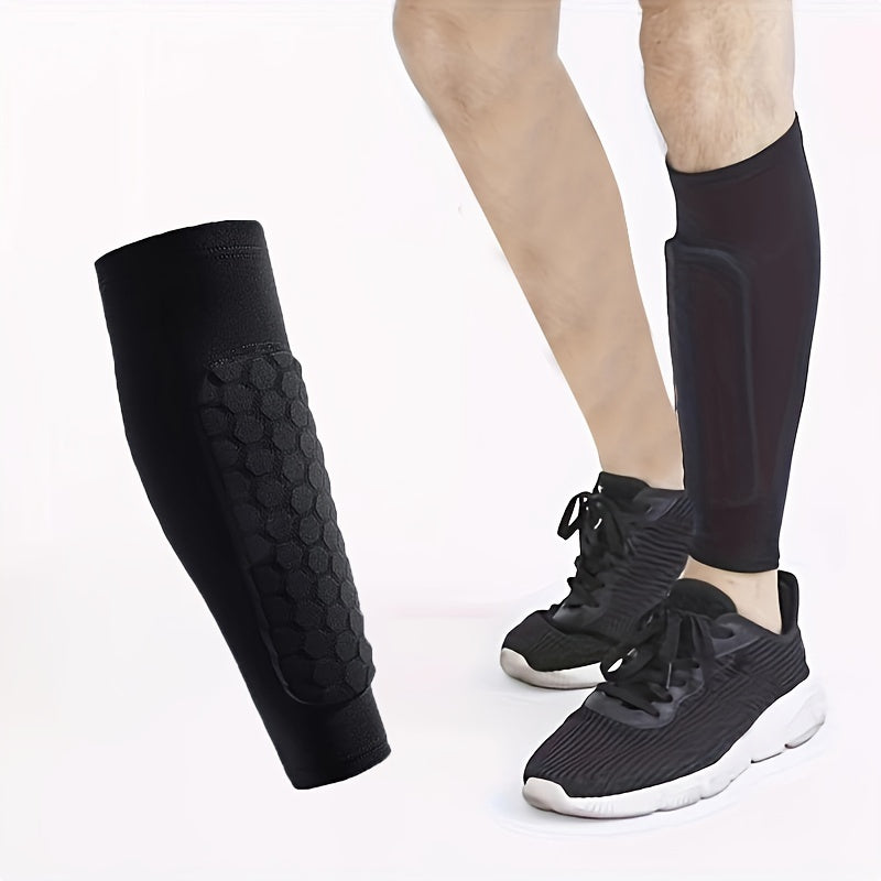 Honeycomb Leg Pad Anti-slip Leg Warmers for Running Cycling Football Sports