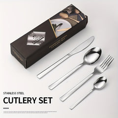 16pcs Multicolor Titanium Plated Stainless Steel Tableware Set