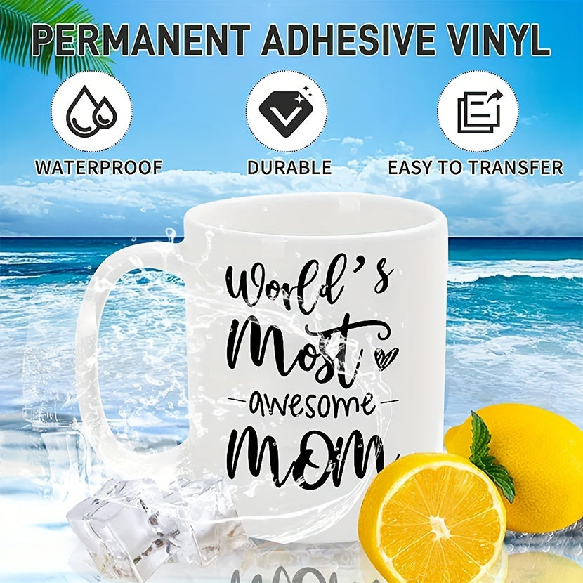 1pc Permanent Vinyl For Cricut 30 7 62meter Glossy Adhesive Vinyl Roll