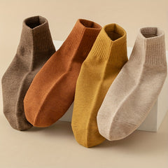 5 Pairs Breathable All-match Solid Socks Women's Stockings & Hosiery