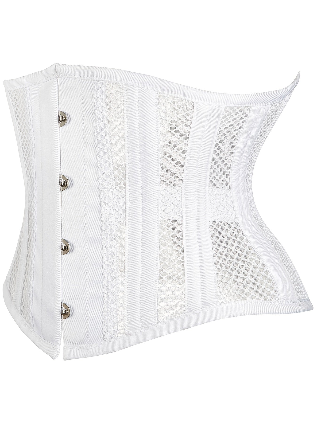 24 Steel Boned Underbust Lace Up Mesh Waist Corset