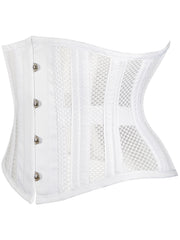 24 Steel Boned Underbust Lace Up Mesh Waist Corset