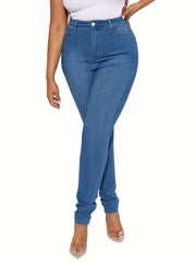 High Stretch Skinny Jeans - Button Fly High Rise