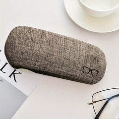 Linen Fabric Eyeglasses Case Hard Shell Protective Glasses Case