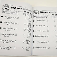 English Learning Workbook Through Words Pictures and Sentence Language