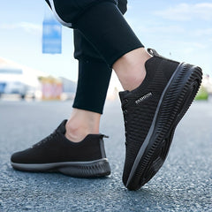 Men's Lace Up Mesh Sneakers Lightweight Breathable Running Shoes