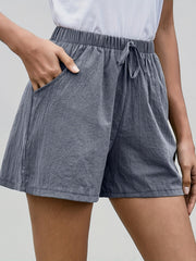 Dual Pockets Elastic Waist Shorts Casual Shorts Spring Summer Women's Clothing