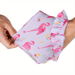 Flamingo Print Swimsuit for 17-18 Inch Newborn Dolls
