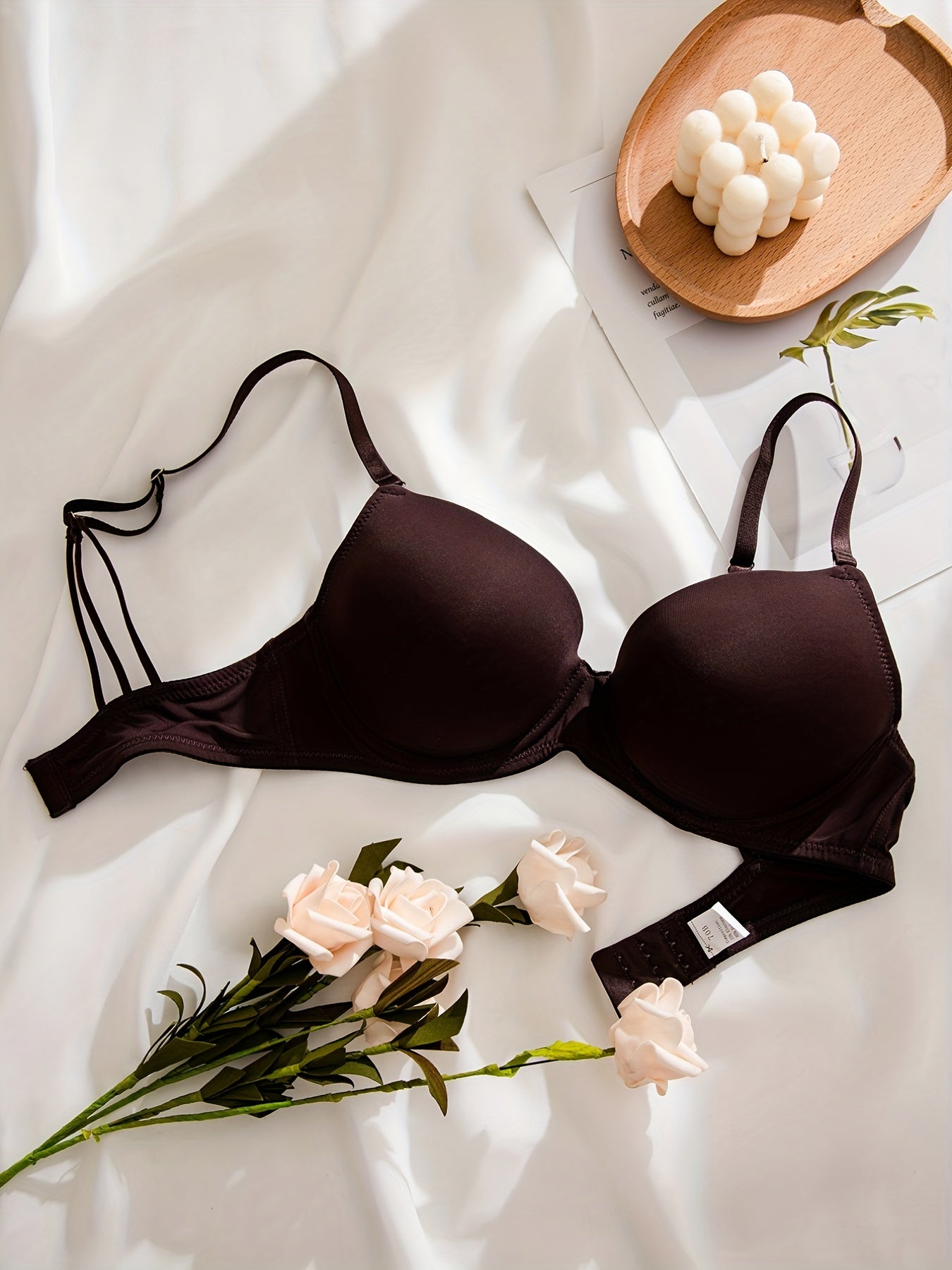 Comfy Solid T-Shirt Bra Push Up Lingerie