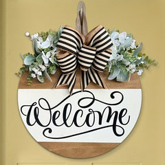 Welcome Door Wreath Front Door Sign Front Door Decoration Housewarming Gift