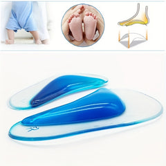 2PCS Orthotic Arch Support Insole Flat Foot Corrector Shoe Insert Silicone Pads