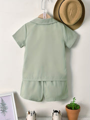 2pcs Boys Shirt & Shorts Comfortable Casual Kids Summer Clothes Sets