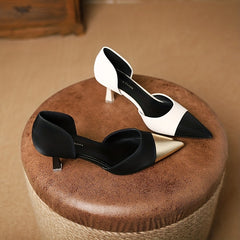 Low Heel Comfortable Slip On Pointed Toe Pumps
