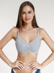 Women's Soft Lace Wireless Push Up Bra