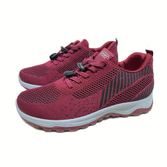 Women's Soft Sole Lace-up Mesh Running Shoes For Outdoor Sports