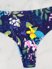Floral Print High Stretch Sexy Swim Briefs Low Waist Stylish Swimsuit Bottoms