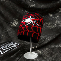 Spider Web Pattern Hip Hop Knitted Wool Hat Mens Sunshade Beanie