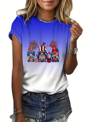 Patriotic Tie Dye T Shirt for 4th of July