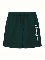 Men's Letter Print Athletic Shorts for Summer