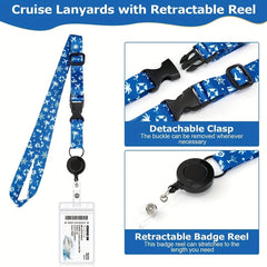 Nautical Series Printed Polyester Phone Key Lanyard