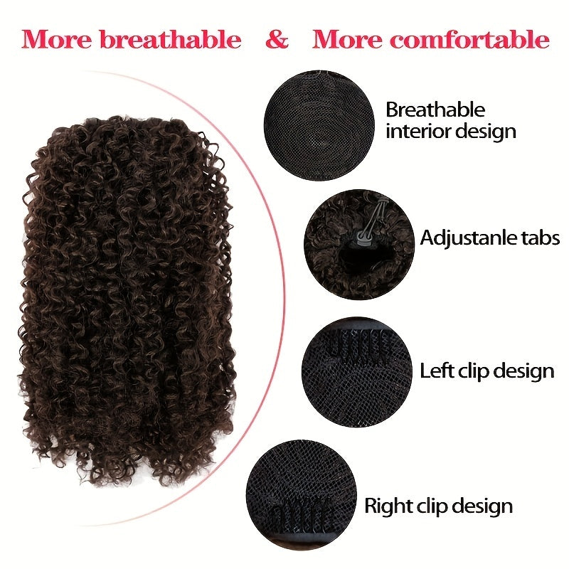 Kinky Curly Hair Extensions Drawstring Ponytail