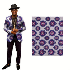African Floral Polyester Fabric for Sewing