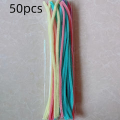 50pcs Colorful Twister Rods for DIY Hair Hoop Bouquet Stick