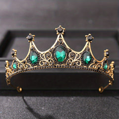 Vintage Rhinestone Crown Princess Headband For Wedding Prom Birthday Party